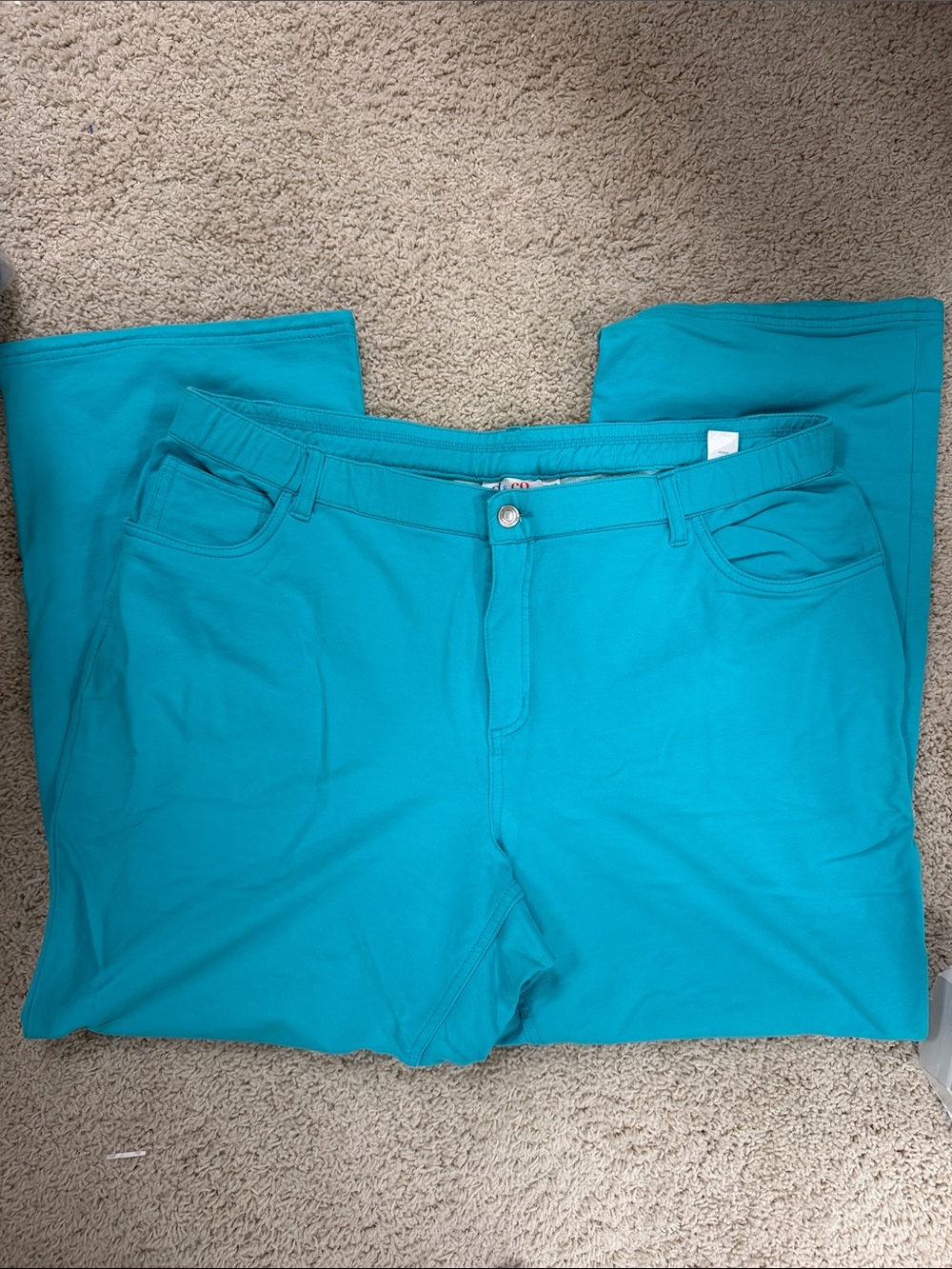 Straight Leg Women's Pants in Teal
